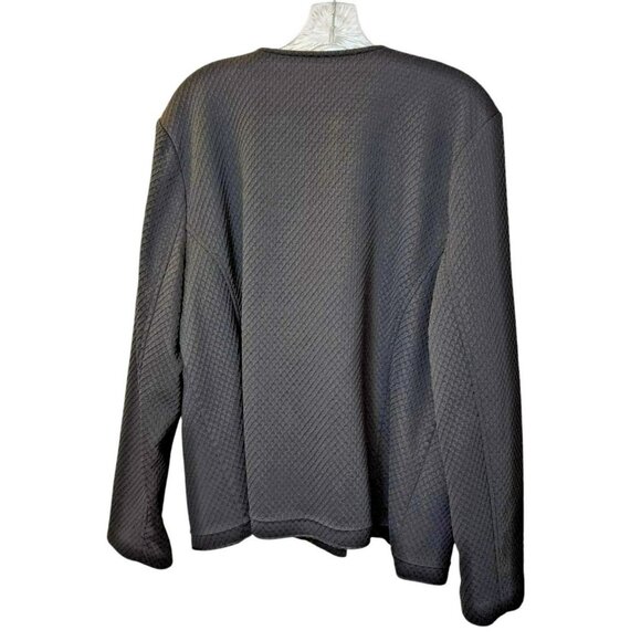 Alfani Textured Moto Sweater Jacket XL | Poly/Spandex | Black | Zip Pockets - Picture 2 of 6